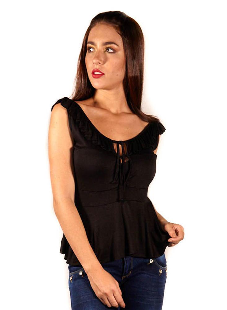 Blusas de arandelas online para dama