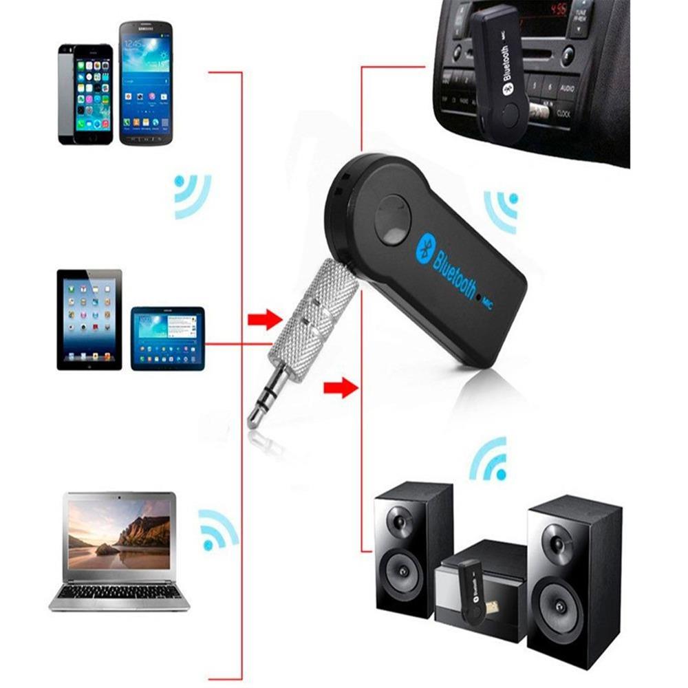 Adaptador Bluetooth Audio Auxiliar Bateria Recargable 3.5mm