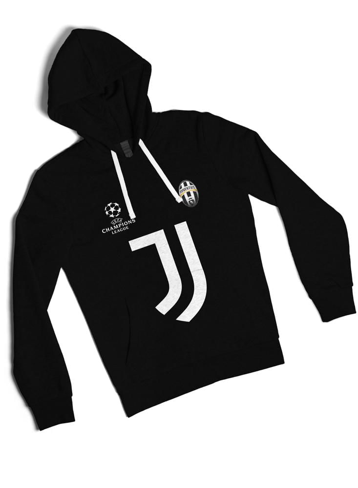 Buzo Hoddie Juventus Fan con Capota Para Mujer S NEGRO