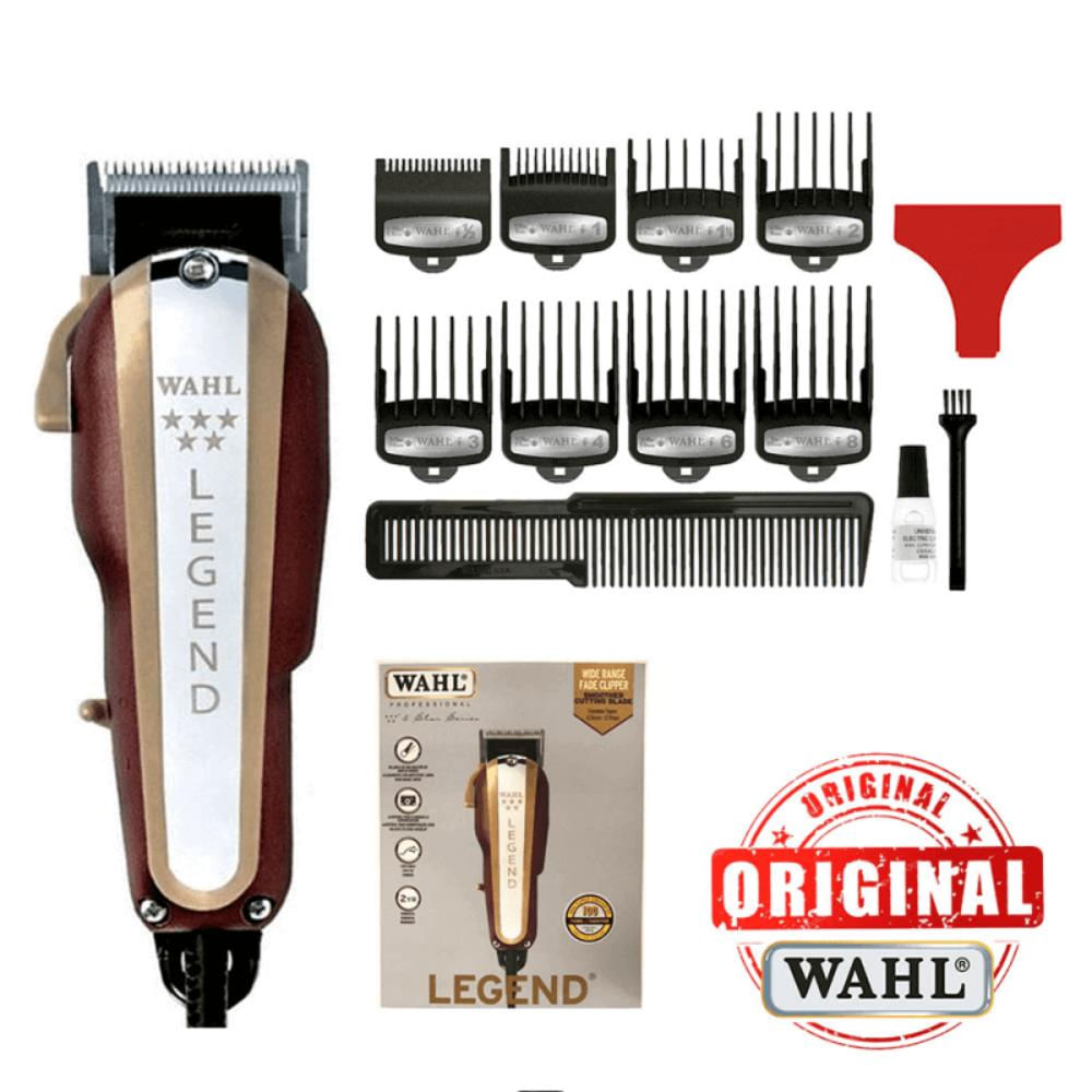 Wahl Professional Icon Máquina para cortar el cabello Ultra Potente Modelo  tamaño completo – # 8490 – 900, color negro/plateda para hombre