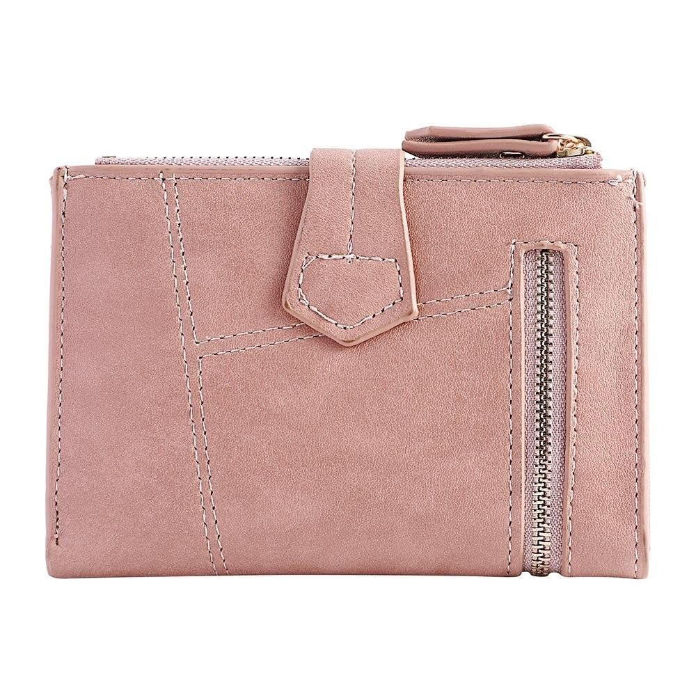 Billetera Corta Vintage Para Mujer, Monedero Con Cremallera