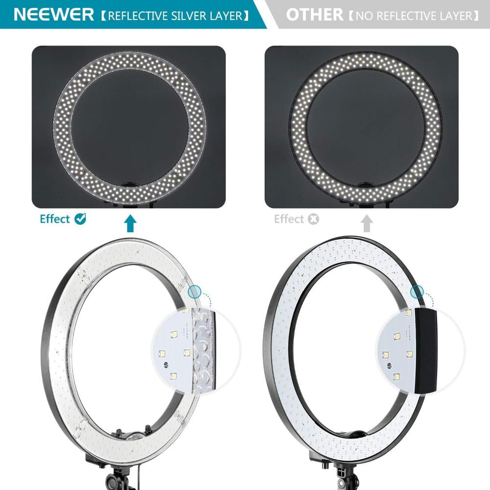 Jasibe.hn - Aro de luz Neewer Neewer - Kit de luces LED SMD de 18 pulgadas  con soporte de luz de 78.7 pulgadas, filtro y adaptador de zapata caliente  para estudio fotográfico