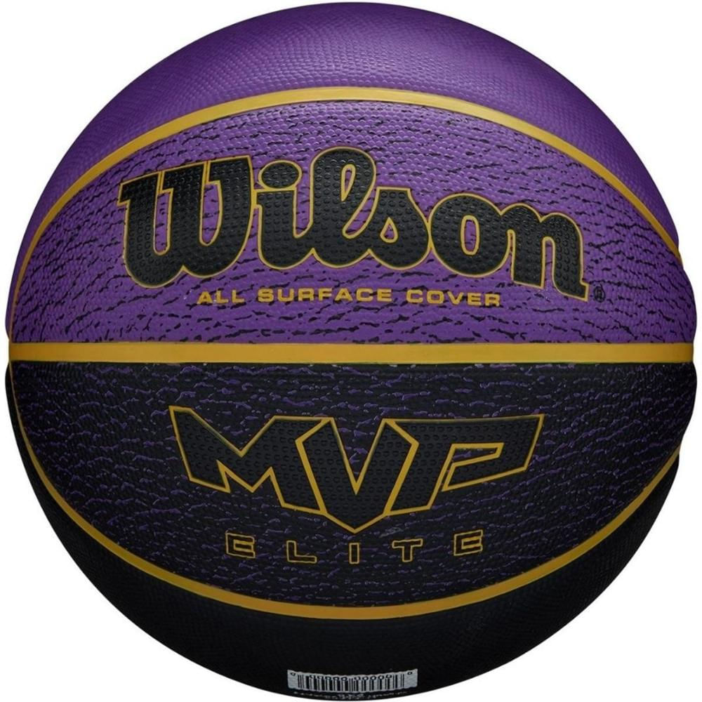 Balon Baloncesto Wilson Pelota Basquetbol Elite- Basketball Morado/ Negro