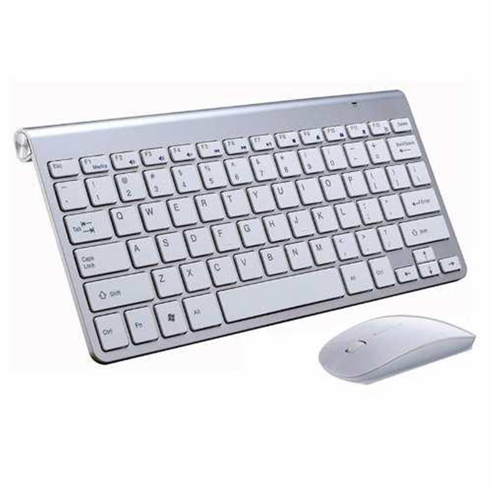  CHUYI Combo de teclado y mouse inalámbricos blancos, teclado  inalámbrico de tamaño completo y mouse silencioso inalámbrico con 1200 ppp  para PC, computadora, computadora de escritorio, laptop para negocios,  hogar, oficina