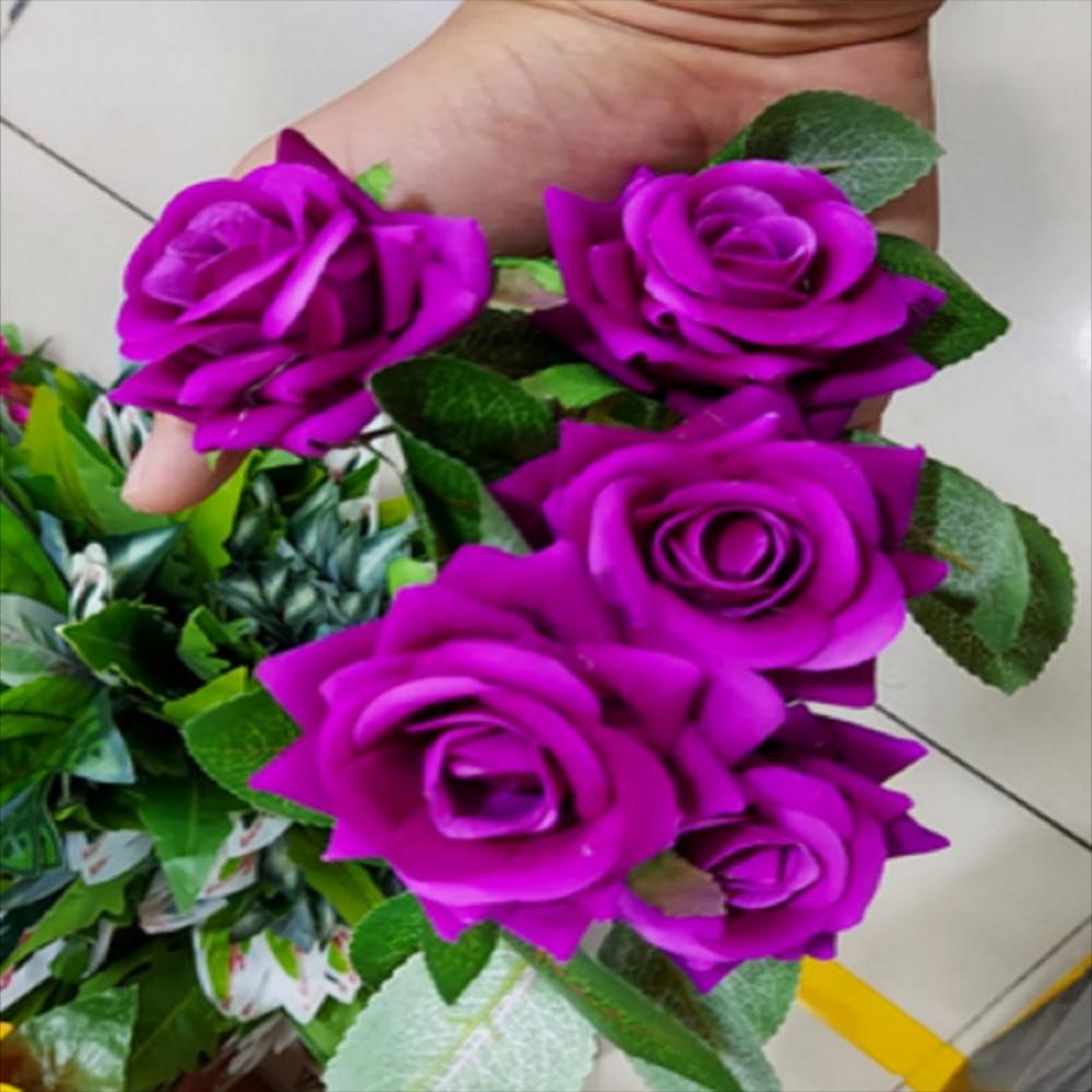 Ramo Rosa Artificial Flores Con Hojas Decoracion | Éxito - exito.com