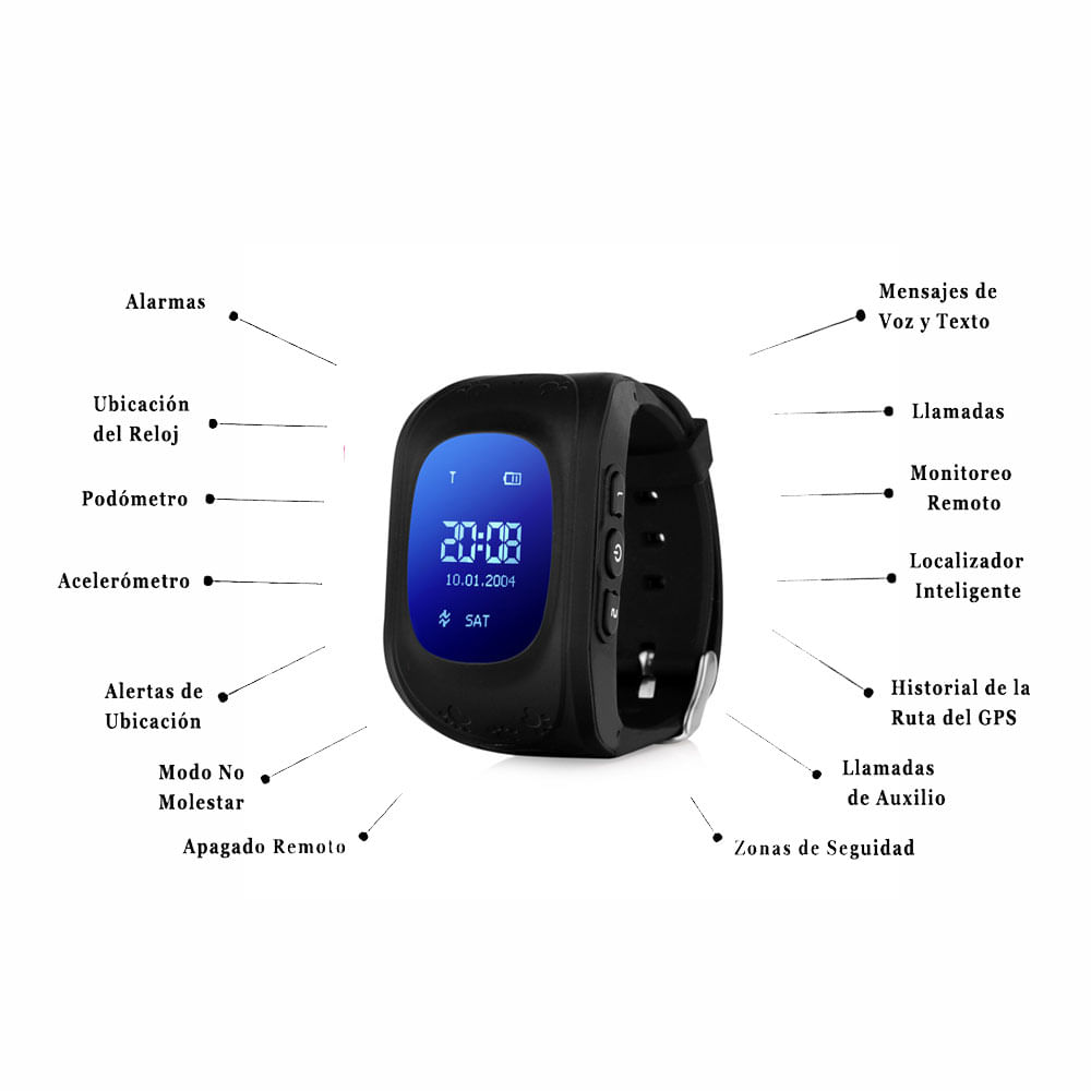 Smart Watch Q50 Con Gps Reloj Localizador Para Niños