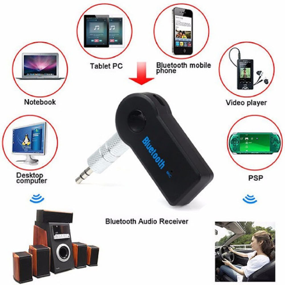 Adaptador Bluetooth Coche Receptor Bluetooth Audio,aux Bluetooth Coche