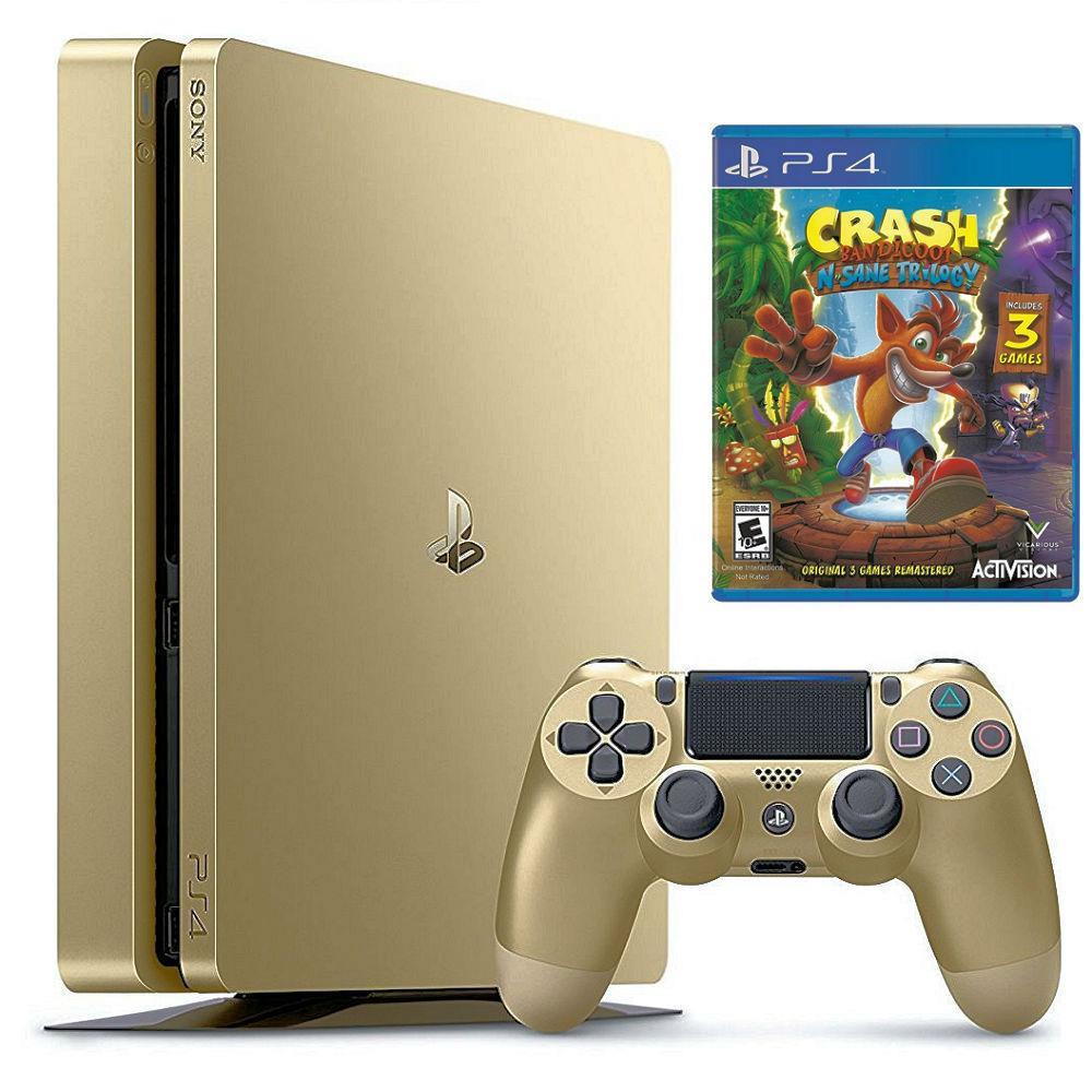 Consola Ps4 Slim 1Tb Edicion Dorada + Crash Trilogy | Éxito - Exito.com