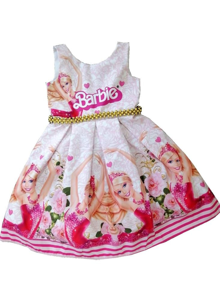 Vestido Para Niña Barbie 2267 Rosado 6 Rosa