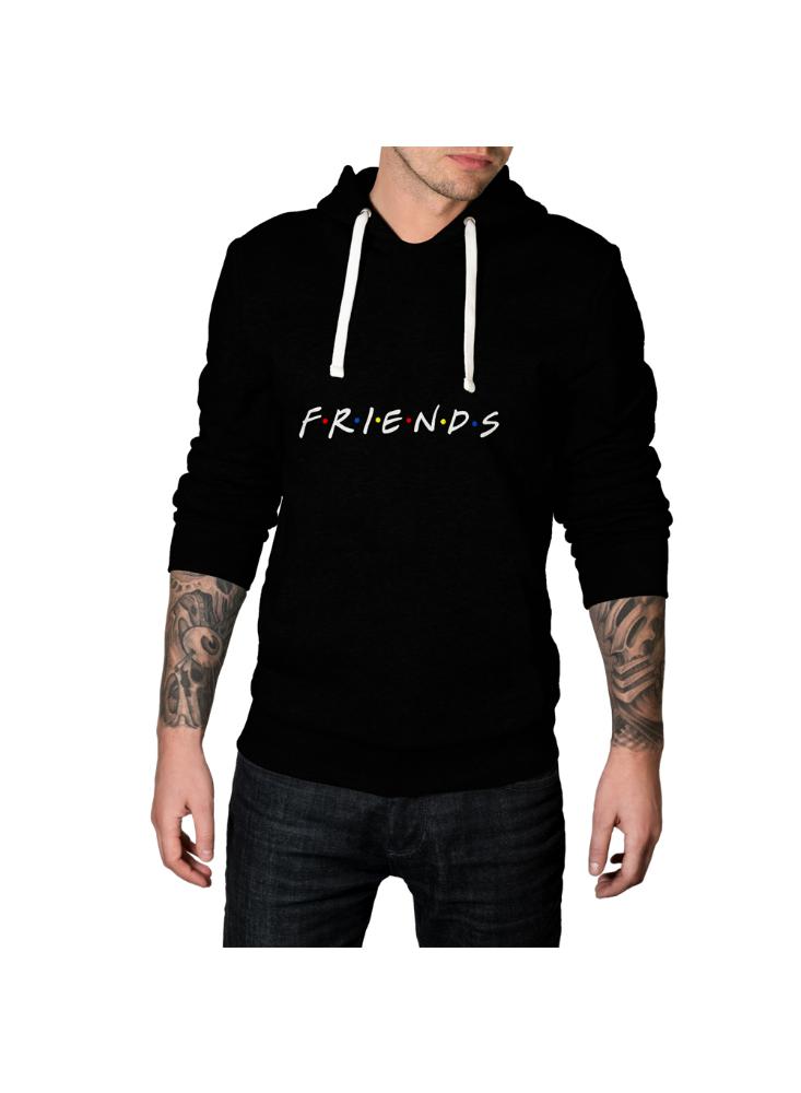 Buzo Hoddie Friends Con Capota Para Hombre Negro xito exito