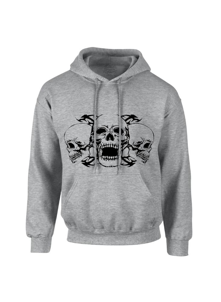 Buzo Hoddie Calaveras Fan Capota Ni o Gris xito exito