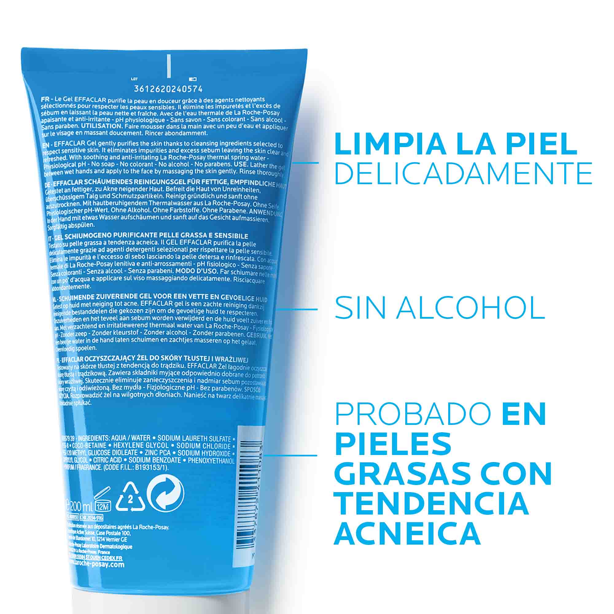 Gel limpiador Facial piel grasa Effaclar - La Roche Posay img #3