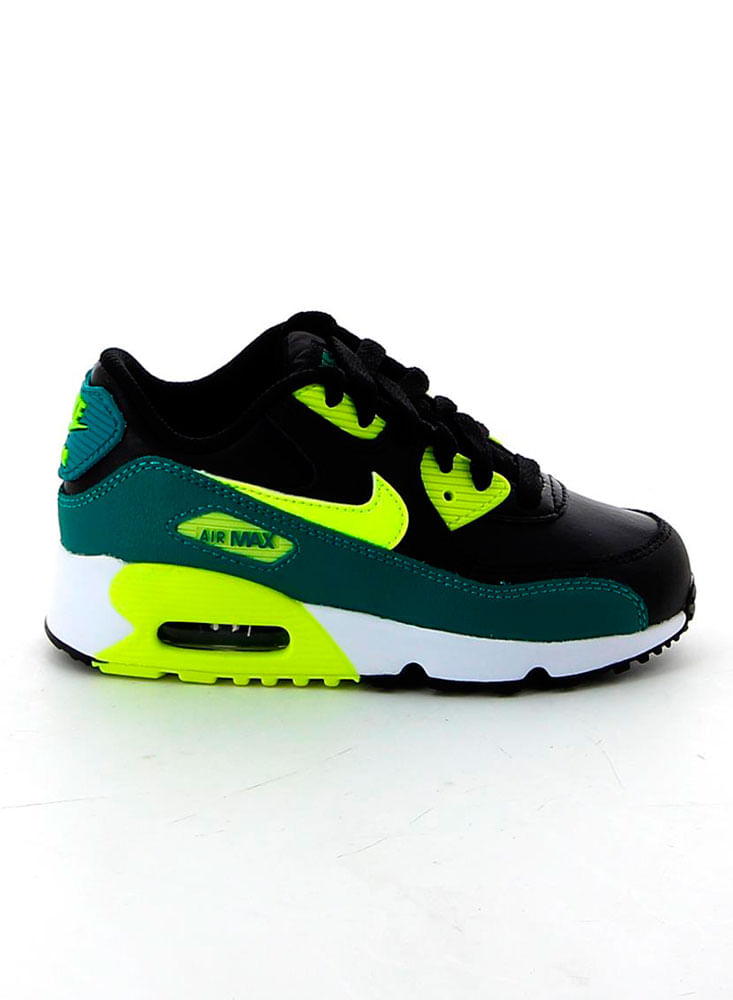 Tenis Nike Air Max 90 LTR 833414-004 Negro-Verde Niñ | Éxito - exito.com