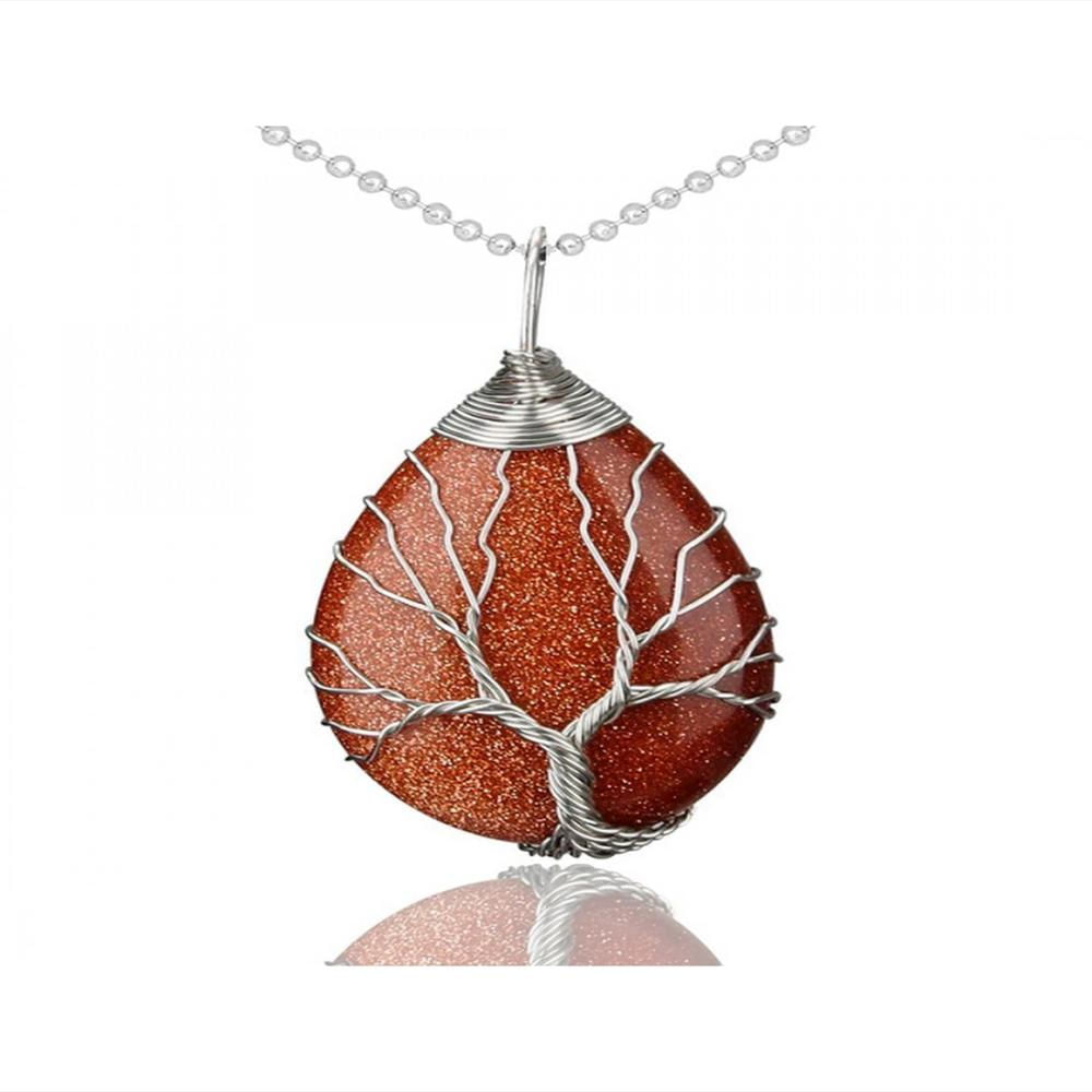 Collar Árbol Cuarzo Lluvia de Oro Dayoshop Collar Árbol Cuarzo Lluvia de Oro Dayoshop