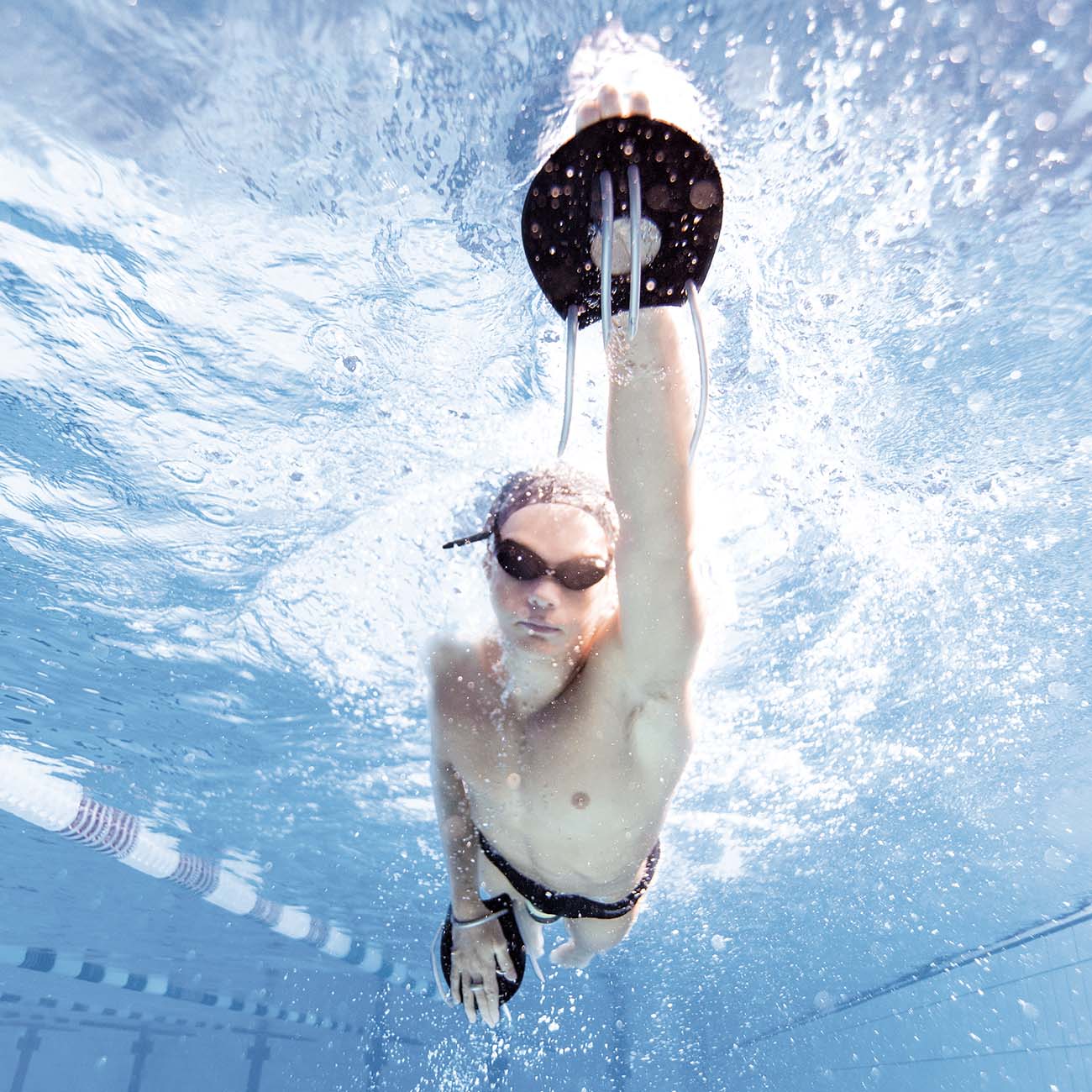 Paddle Per Nuoto Phelps Strength - Taglia L, Fluo | Paletta Resistenza Per Training Acquatica - Foto 2