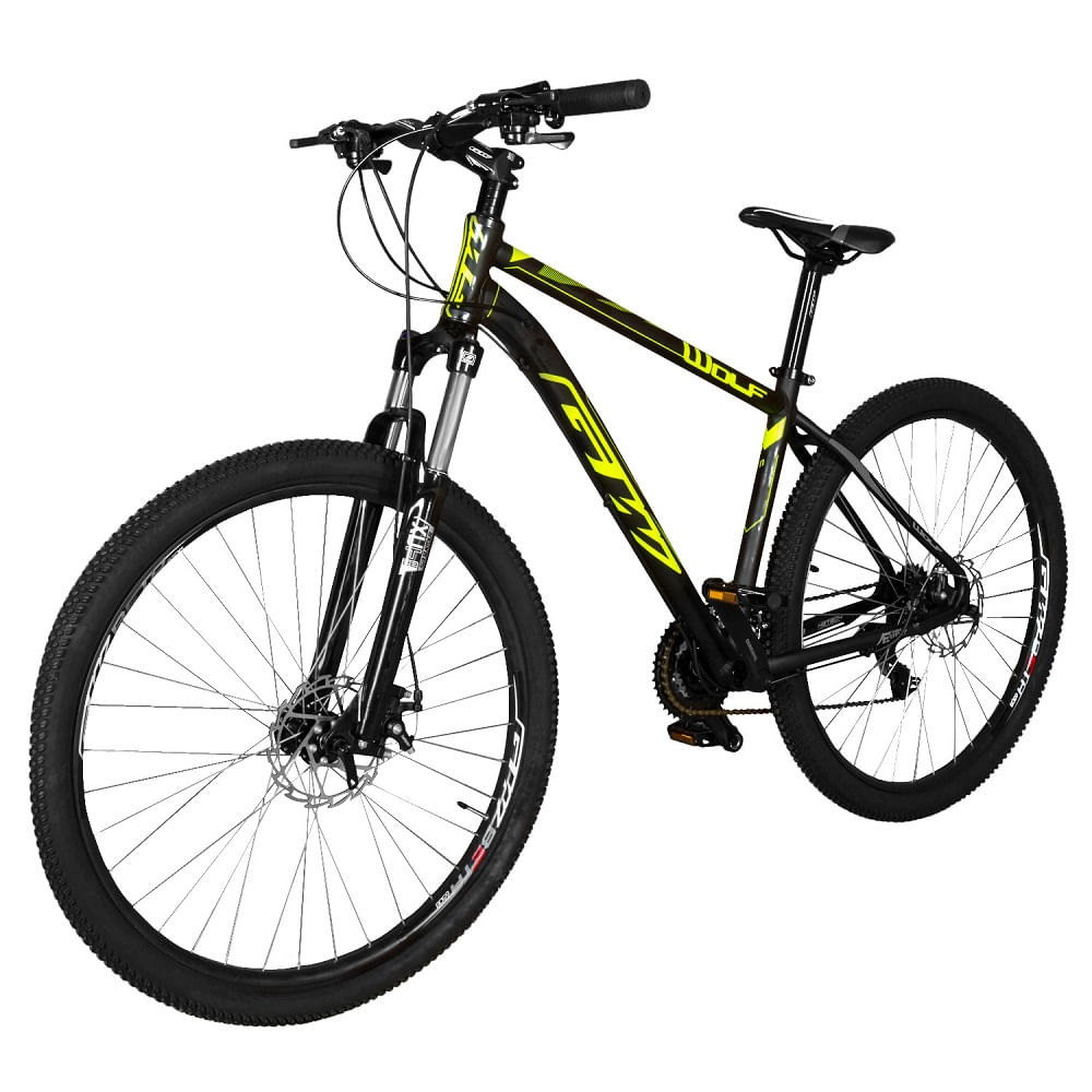 Bicicleta 27.5 Wolf Tenedor Bloqueo Negroamarillo M