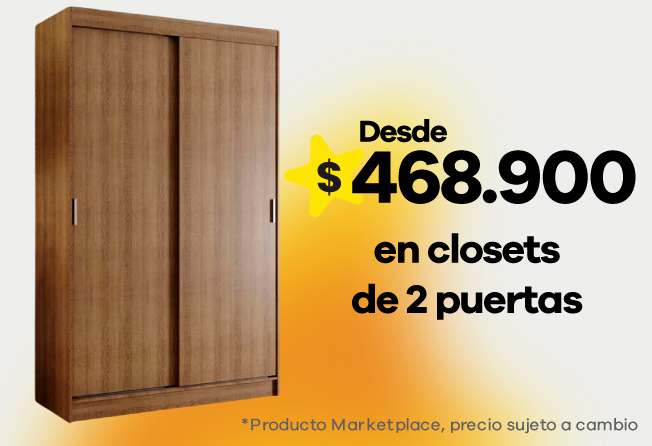  Closets de 2 puertas