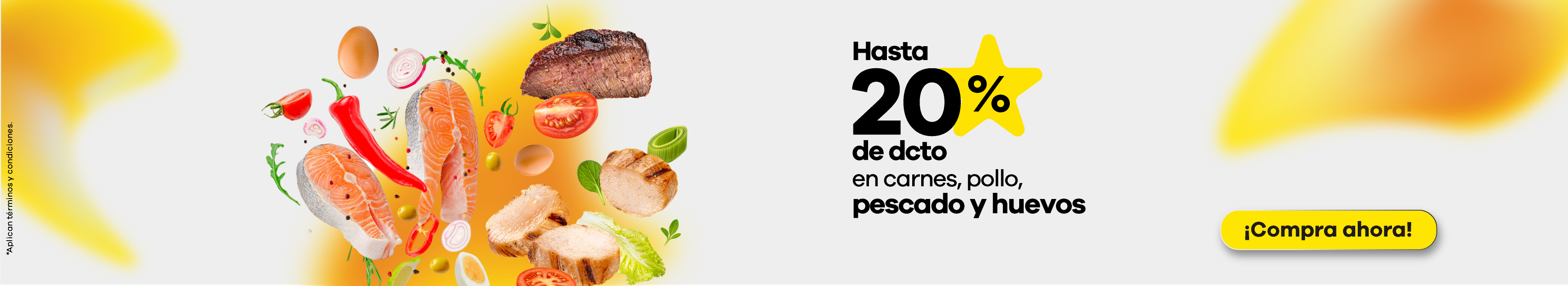 Carne, pollo pescado y huevos