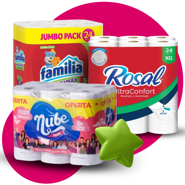 Papel Higiénico tamaño Familiar