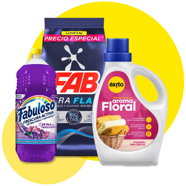 Jabones, detergentes y limpiadores