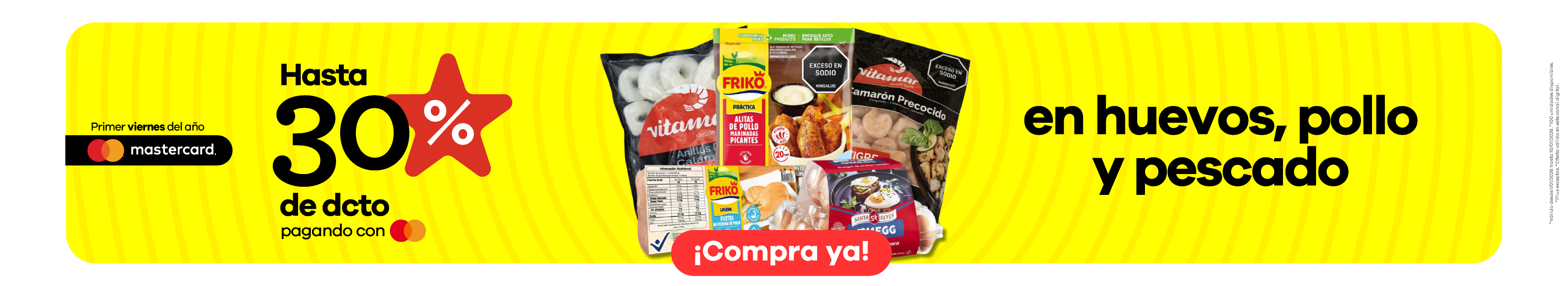 Huevos, pollo, pescado