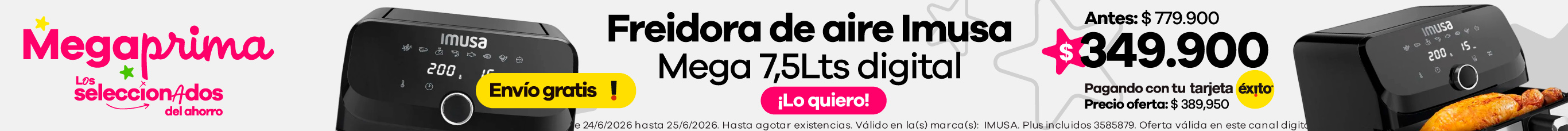 Freidora de aire MEGA Digital IMUSA
