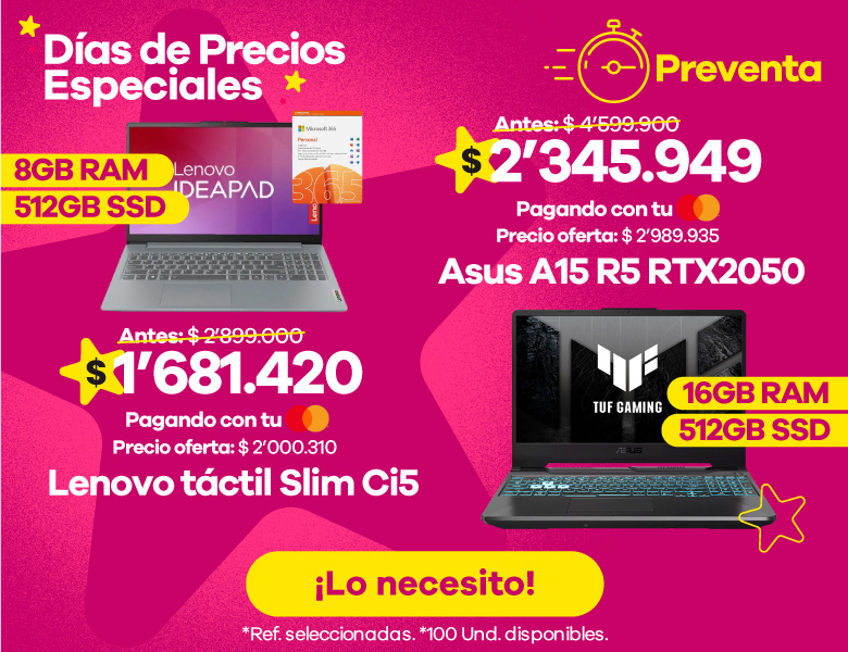 Portátiles Lenovo y ASUS