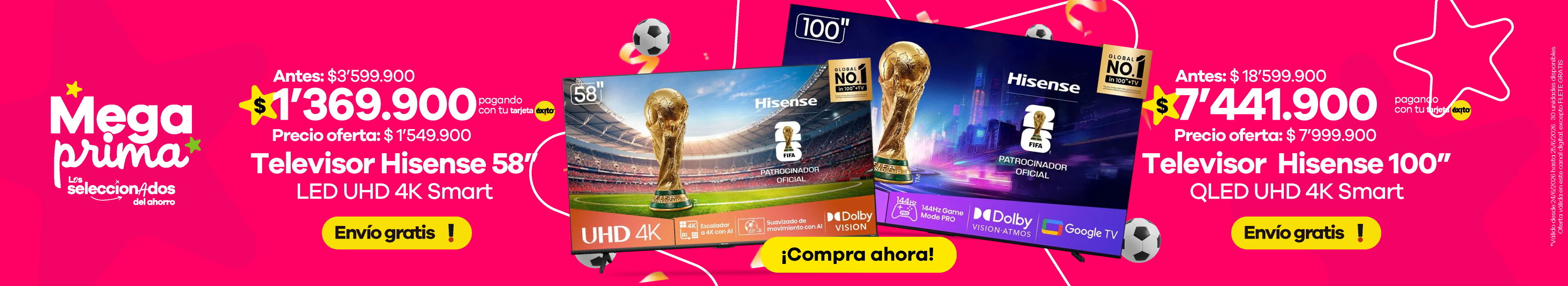 Televisores Hisense